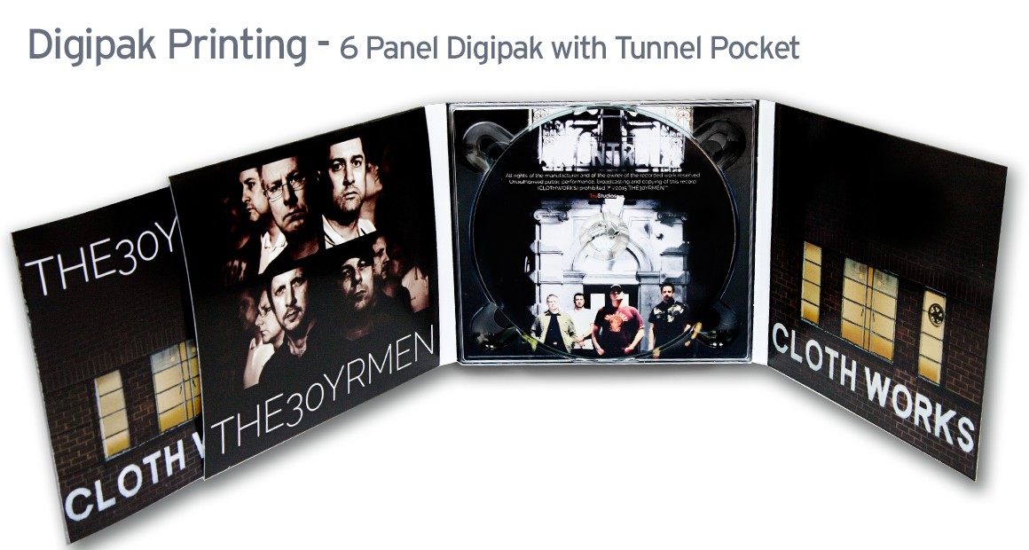6 Panel CD Digipak With Tunnel Pocket