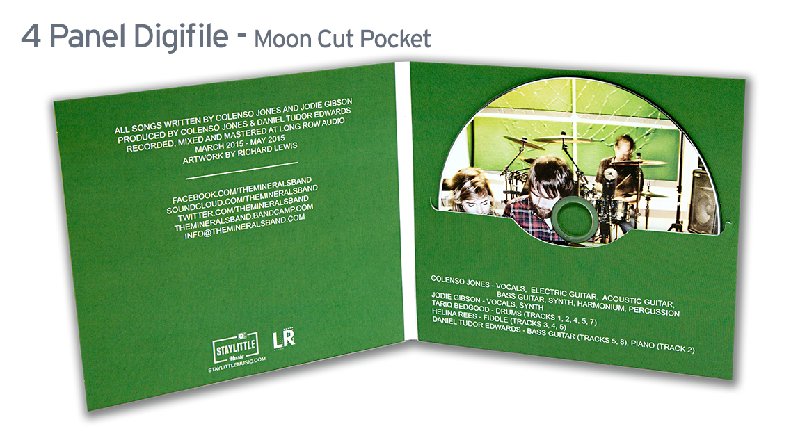 4 Panel CD Digifile - Right Side Pocket - Moon Cut