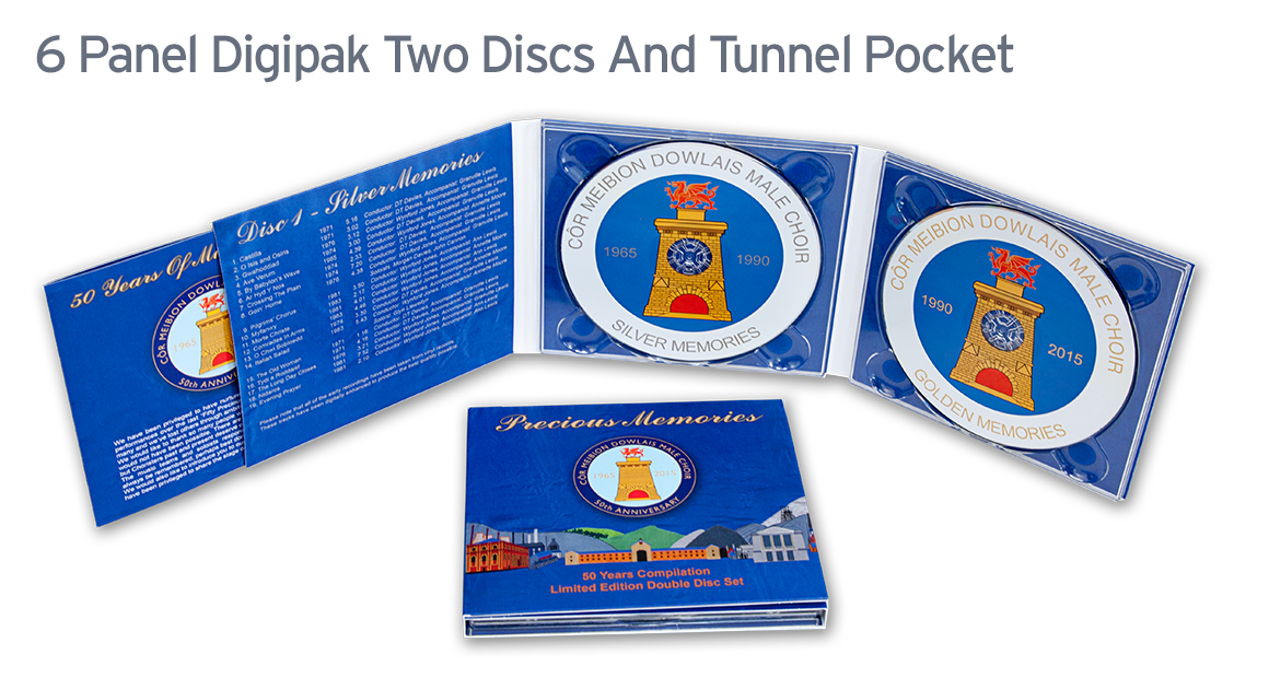 6 Panel CD Digipak With Tunnel Pocket - Two Discs
