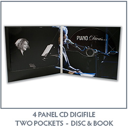 4 Panel CD Digifile Two Pockets Disc and Book