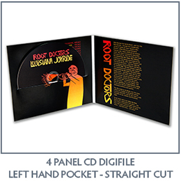 4 Panel CD Digifile Left Hand Pocket Straight Cut