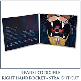 4 Panel CD Digifile Right Hand Pocket Straight Cut