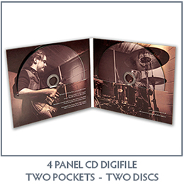 4 Panel CD Digifile Two Pockets Two Discs Straight Cut 4 Panel CD Digifile Two Pockets Two Discs Straight Cut