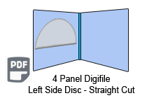 4 Panel CD digifile left hand pocket