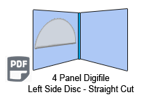 4 Panel Digifile Template 4 Panel CD digifile left hand pocket