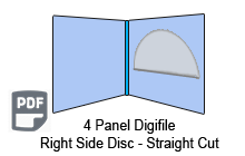 4 Panel Digifile Template 4 Panel CD digifile right hand pocket