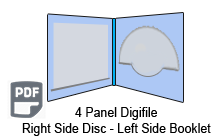4 Panel Digifile Disc and Book Template 4 Panel CD digifile 2 Disc