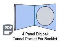 CD Digipak 4 Panel CD Digipack with Tunnel Pocket 4 Panel CD Digipak 1 Disc with Tunnel Pocket