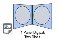 Two CD Digipak 4 Panel CD Digipack for Two Discs 4 Panel CD Digipak 2 Disc