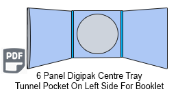 6 Panel CD digipak One Disc With Tunnel Pocket 6 Panel CD Digipak 1 Disc with Tunnel Pocket