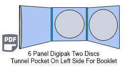 6 Panel CD digipak Two Discs with Tunnel Pocket 6 Panel CD Digipak 2 Disc with Tunnel Pocket