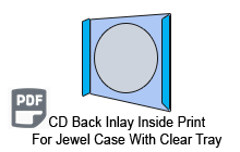 CD Back Inlay Template Reverse Side Printing CD Back Inlay Inside