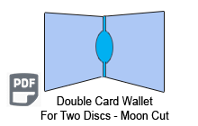 4 Panel CD Card Wallet CD Lancing Pack Two Discs 4 Panel CD Card Wallet 2 Disc