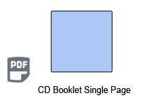 single leaf insert for jewel case 6 Panel CD Digipak 1 Disc with Tunnel Pocket
